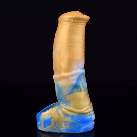 6 Inch Gold Silicone Horse Cock Sleeve