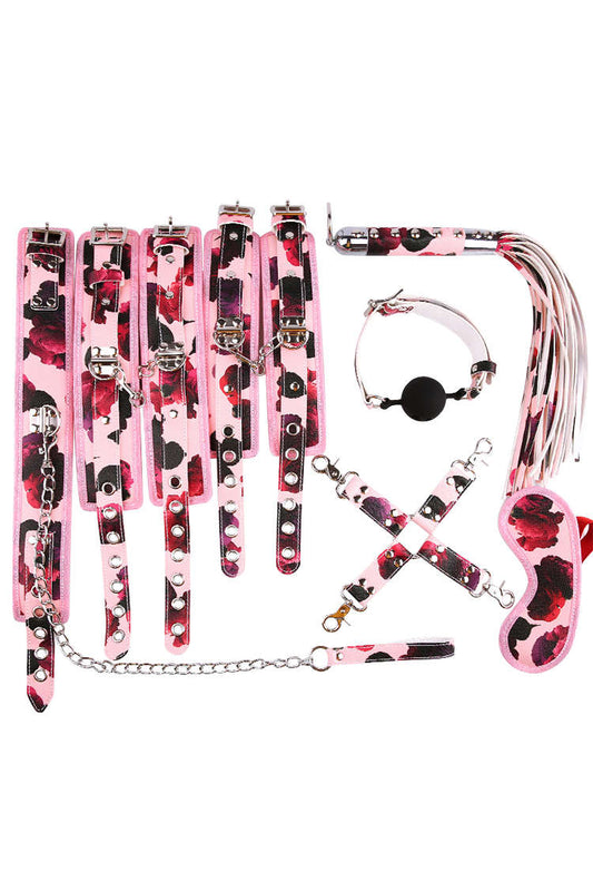 Pink Rose Sex Slave Training Bondage Kit