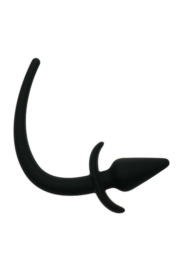 Dog Tail Silicone Anal Plug for Dog Slave Role Play Black