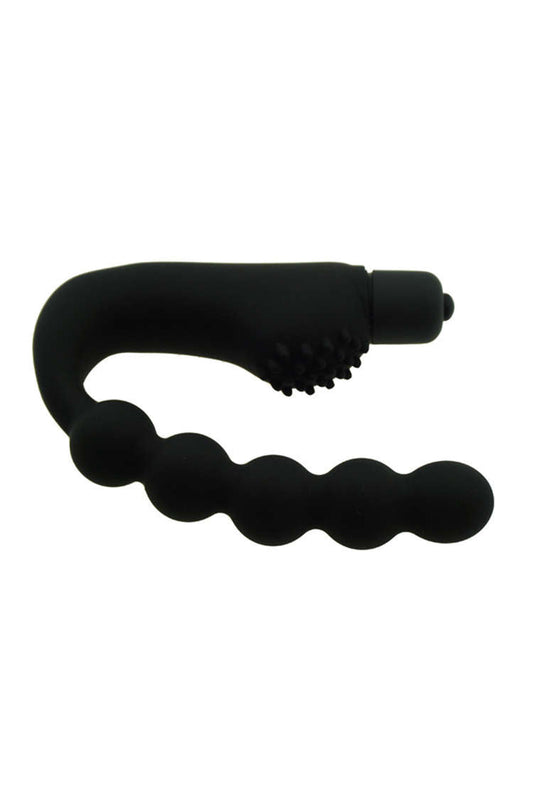 Black Multi Speed Silicone Beaded Anal Vibrator