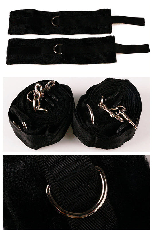 Black BDSM Bed Training Bondage Kit