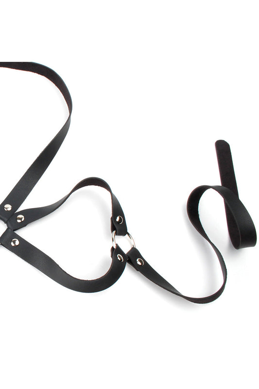 Sexy Stretchy Leather Body Harness Bra