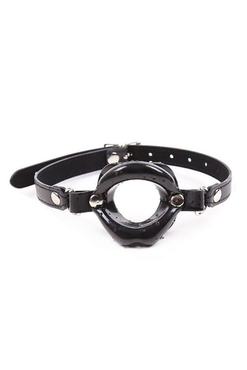 O-Ring Style Silicone Open Mouth Lips Gag