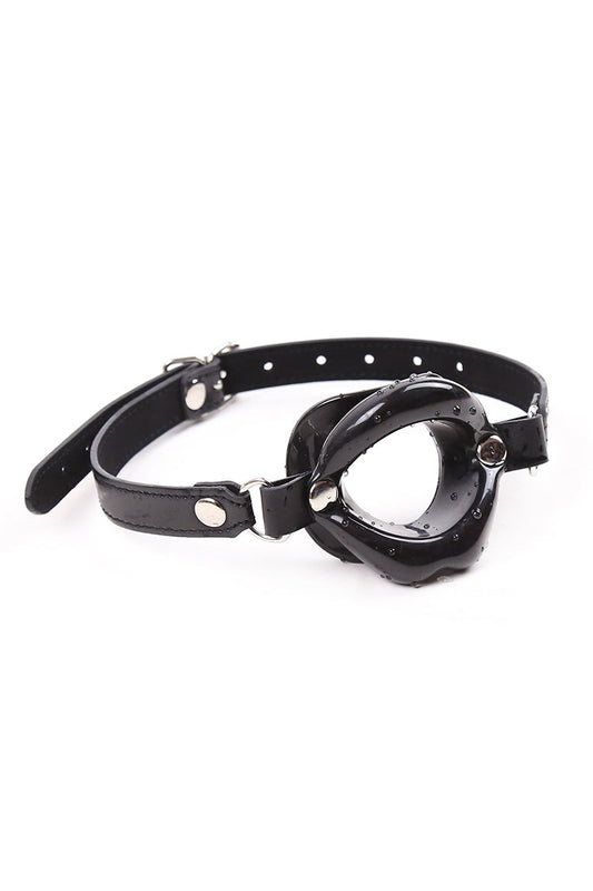 O-Ring Style Silicone Open Mouth Lips Gag
