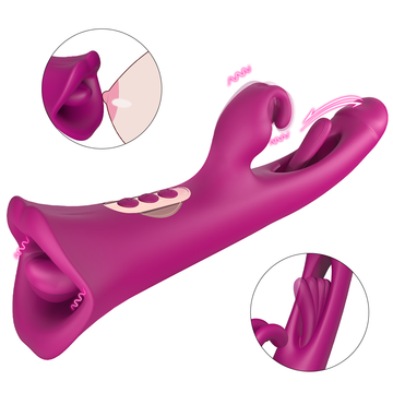 Red Dual Stimulation Clitoral G Spot Vibrator