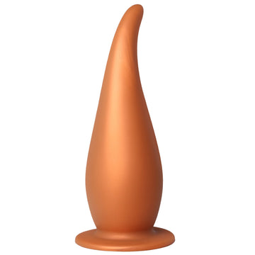 Gold Silicone P-spot Stimulation Huge Butt Plug