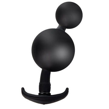 Black Built-in Steel Ball Inflatable Butt Plug