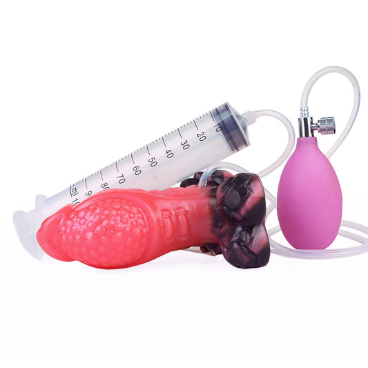 5 Inch Red Inflatable Squirting Dragon Dildo