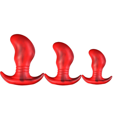 Red Silicone Ball Large Butt Plug