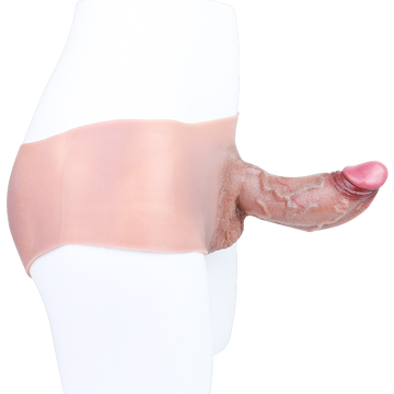 6 Inch Realistic Curved Hollow Dildo Pants