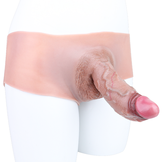 6 Inch Realistic Curved Hollow Dildo Pants