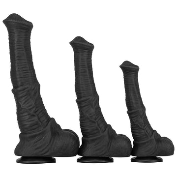 Black Three Size Realistic Horse Dildo