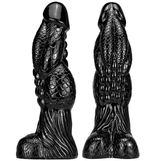 14 Inch Long Huge Black Dragon Dildo