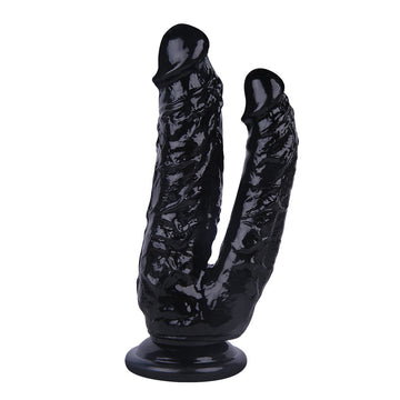 8 Inch Black Large Double Penetration Dildo