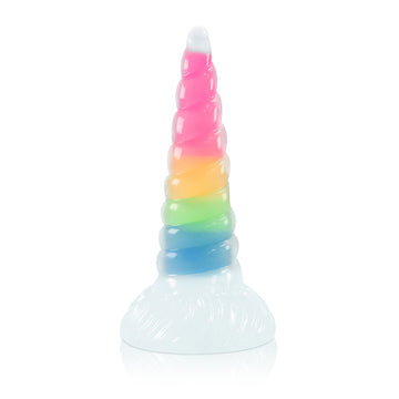 Rainbow Glow In The Dark Unicorn Dildo