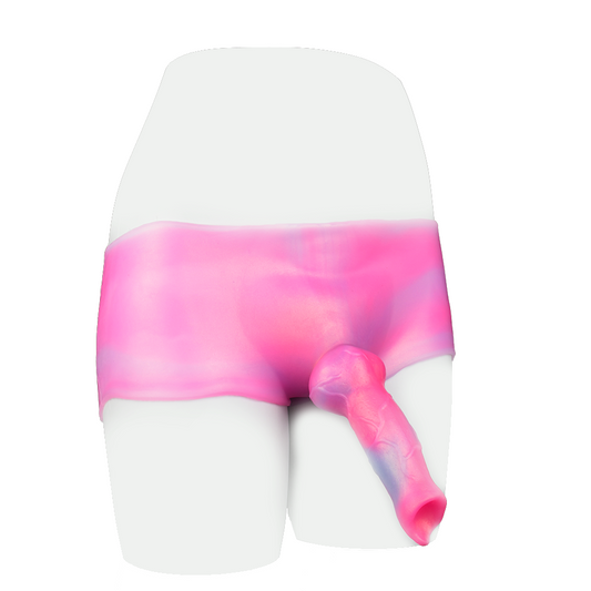 6 Inch Pink Silicone Dog Dildo Pants