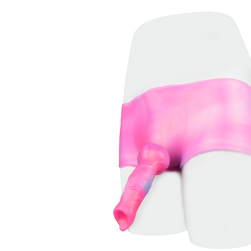 6 Inch Pink Silicone Dog Dildo Pants