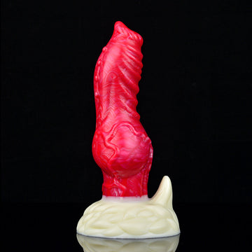 7 Inch Silicone Red Knotted Dog Dildo