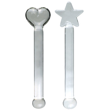 Cute Clear Fairy Masturbating Glass Dildo