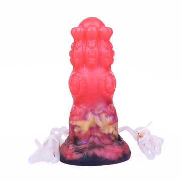 Red Tentacle Knot Inflatable Cumshot Dildo