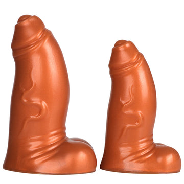 Chubby Dildo 5 Inch Brown Dildo With Foreskin