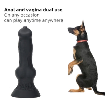 13 Inch Fantasy Dog Big Black Dildo