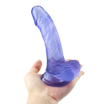 Blue curved dildo