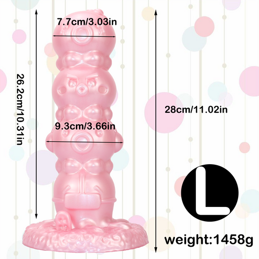 11 Inch Pink Silicone Cute Dildo Butt Plug