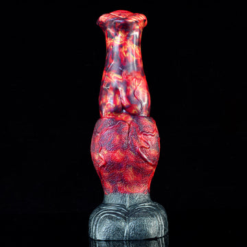 9 Inch Silicone Fantasy Lava Horse Dildo