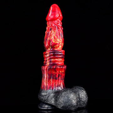 10 Inch Thread Red Lava Fantasy Dildo