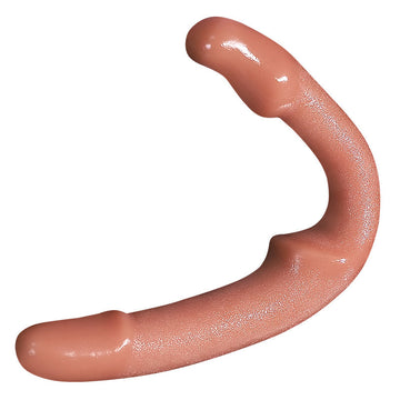 Flesh Silicone Keel Free Bending Strapless Dildo