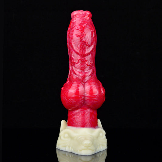 7 Inch Silicone Base Patterned Dog Dildo
