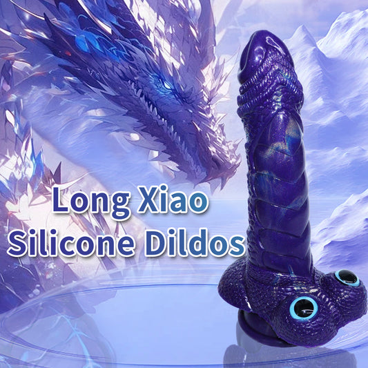 9 Inch Purple Vibrating Dragon Dildo