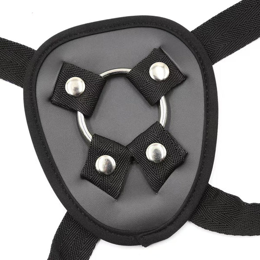 Silver Gray Adjustable Waist Support Strap On Harness