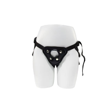 Black Men Adjustable Hollow Strap On Harness