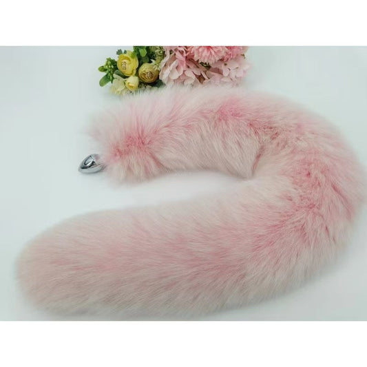 Pink Super Cute Furry Fox Tail Butt Plug