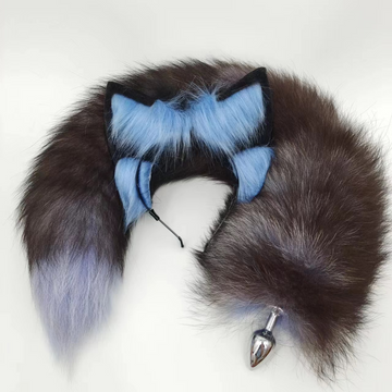 27 Inch Sexy Metal Fox Tail Butt Plug