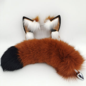 15 Inch Furry Cute Fox Tail Butt Plug