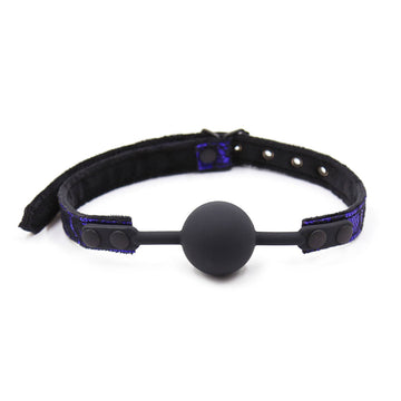 Gay Ball Gag Blue 1.5in Silicone Fetish