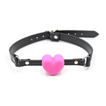 Heart Shaped Open Mouth Gag Bondage Pink
