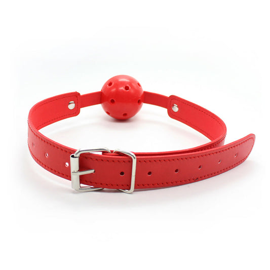 Premium Leather Breathable BDSM Ball Gag
