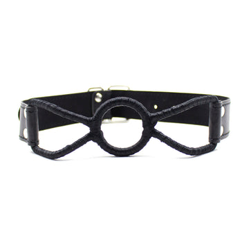 Black Bondage Buckle Spider Open Mouth Gag