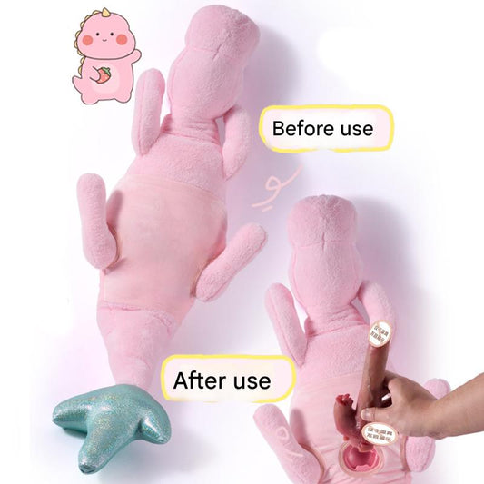 Pink Plush Dragon Infinity Pillow Dildo Machine