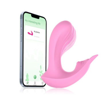 Pink Wearable Dual Motor Couple's Remote Control Vibrator