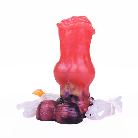 Small Red Inflatable Ejaculating Horse Dildo