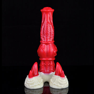 10 Inch Red Base with Fangs Horse Dildo