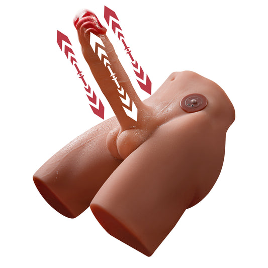 Futa Thrusting Vbrator Torso Dildo
