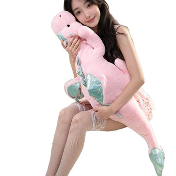 Pink Plush Dragon Infinity Pillow Dildo Machine