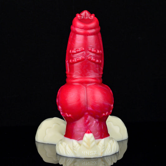 7 Inch Silicone Ball Red Knot Dog Dildo