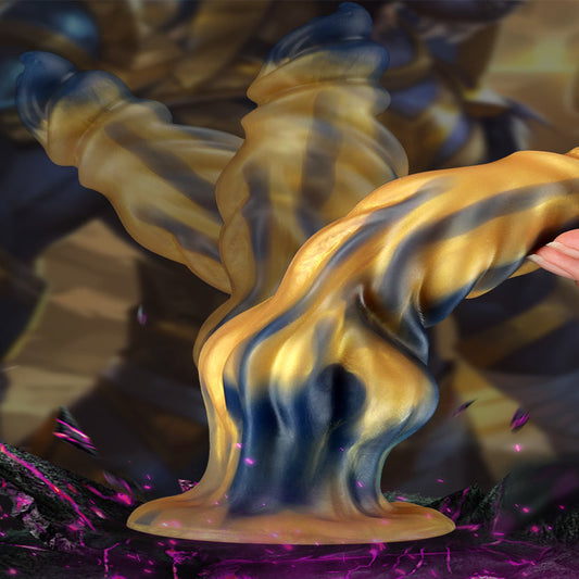 7 Inch Gold Silicone Fantasy Dog Dildo